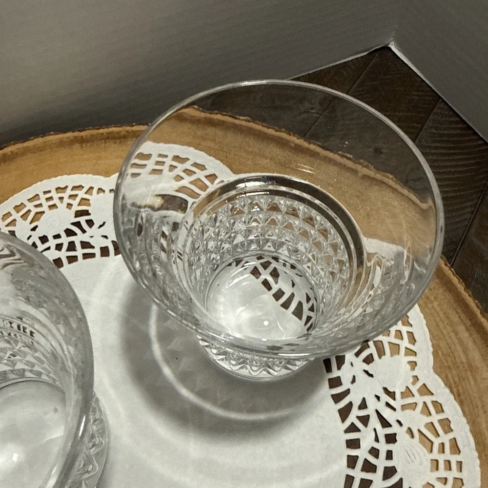Bohemia 24% Lead Crystal Whisky Old Fashioned Tumblers Glasses Set of 2 Czech